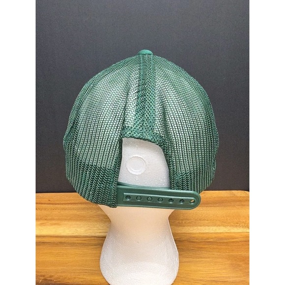 Vintage Signature One Size Fits All Green Trucker Snapback Cap With Invictus Pin - Picture 3 of 7